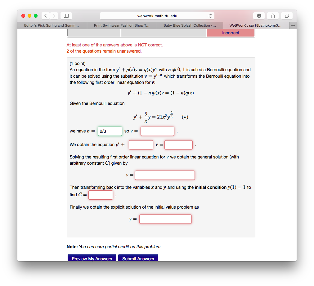 Solved Webwork.math.ttu.edu 山 Editor's Pick Spring And Summ | Chegg.com