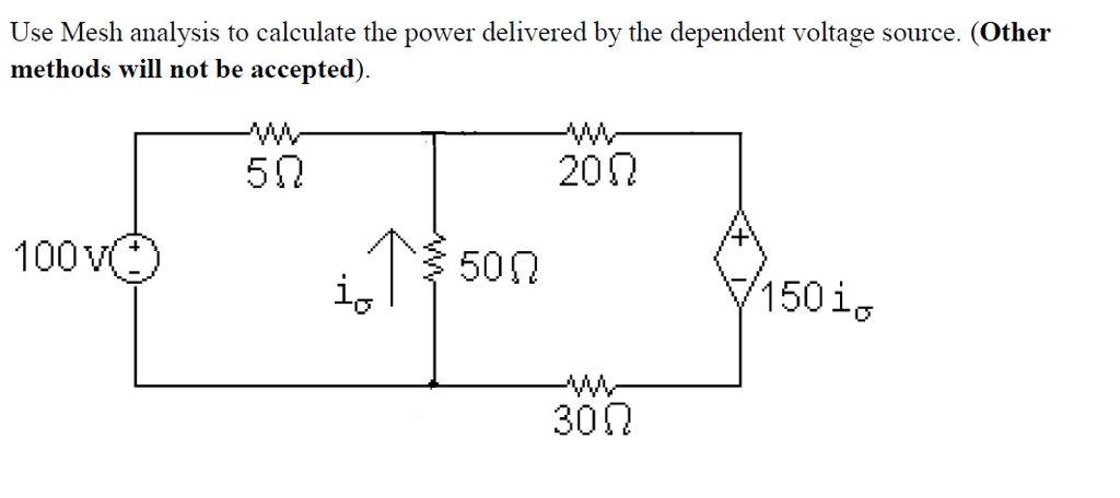 Solved Use Mesh analysis to calculate the power delivered by | Chegg.com