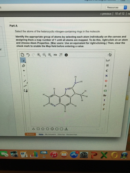 Solved Select the atoms of the hetercyclic nitrogen | Chegg.com