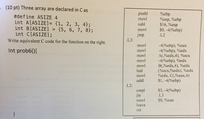 solved-three-array-are-declared-in-c-as-define-asize-4-chegg