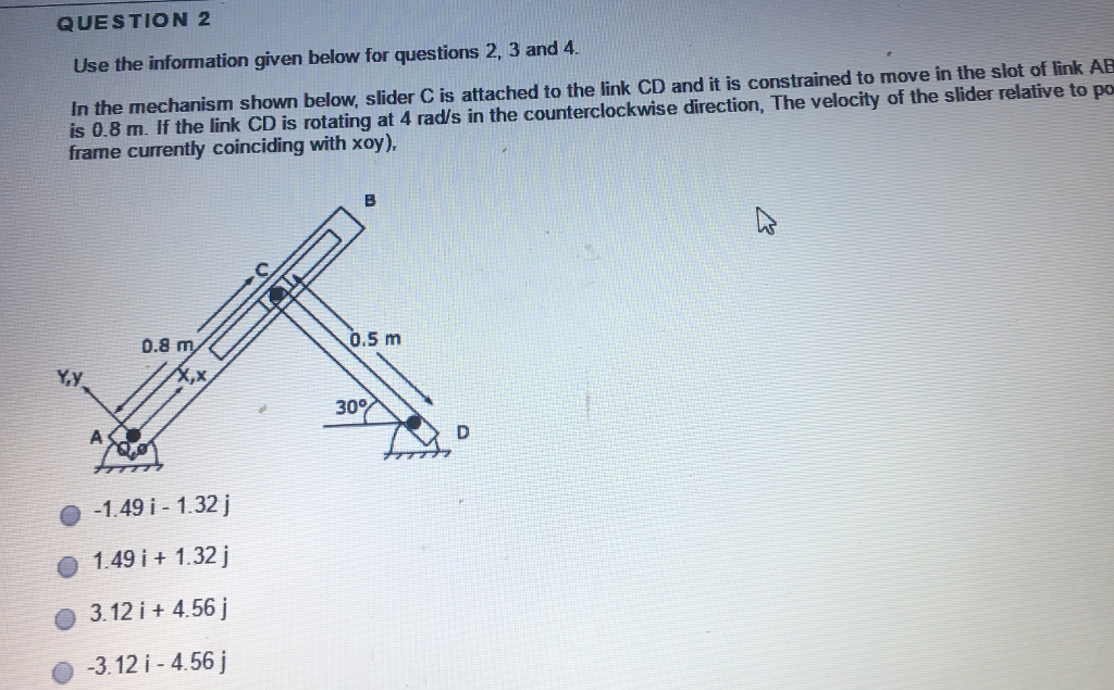 Solved In The Mechanism Shown Below, Slider C Is Attached To | Chegg.com