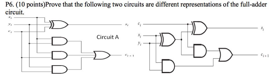 Solved Prove that the following two circuits are different | Chegg.com