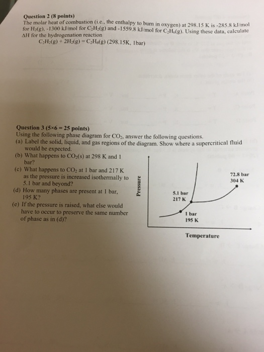 Solved The Molar Heat Of Combustion (i.e., The Enthalpy To | Chegg.com