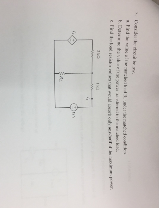 Solved Consider the circuit below. Find the value of the | Chegg.com