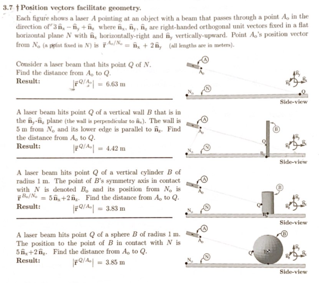 Position vectors facilitate geometry. Each figure | Chegg.com