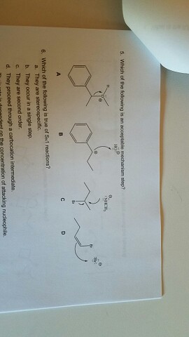 Which of the following is an acceptable mechanism | Chegg.com