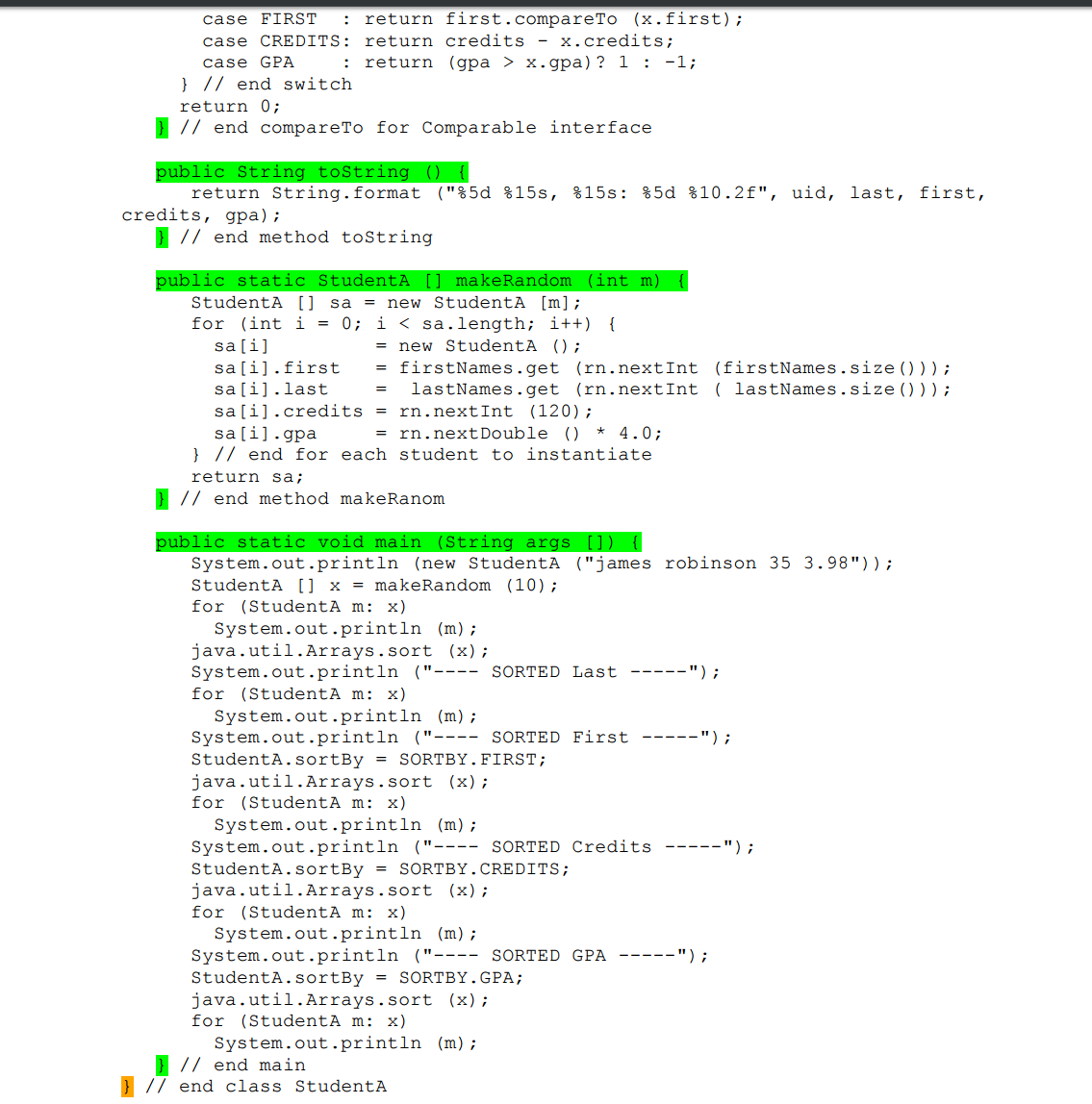 Solved StudentA.java import java.util.Scanner; import | Chegg.com