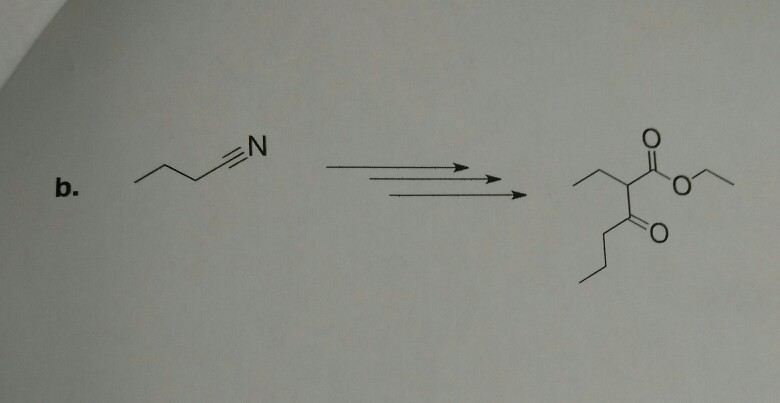 Solved organic chemistry synthesis problem only not | Chegg.com