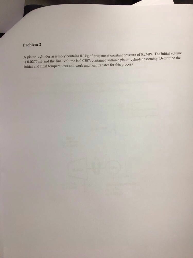 Solved Problem 2 Piston-cylinder Assembly Contains 0.1kg Of | Chegg.com