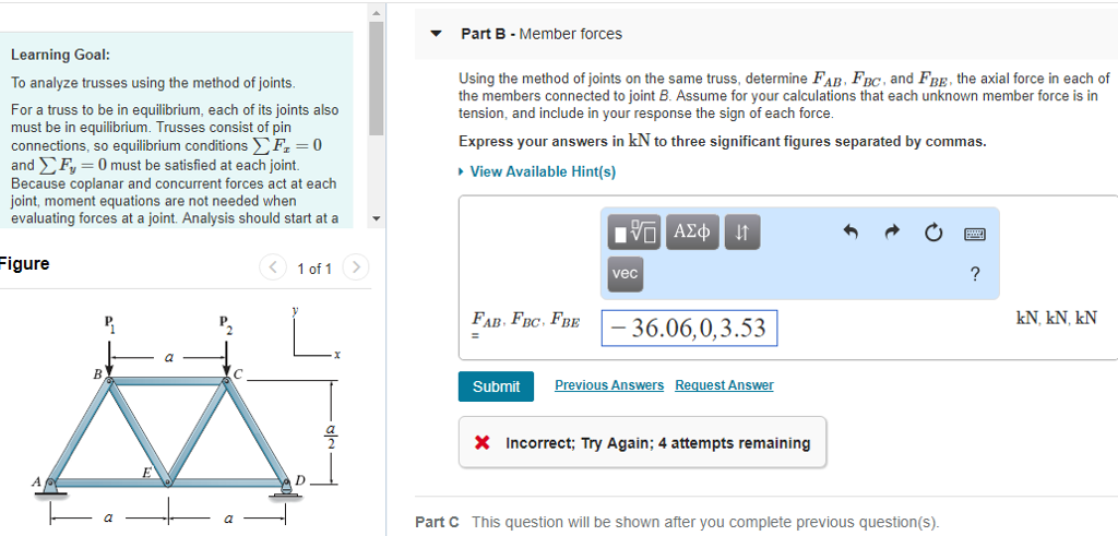 Solved The Not-to-scale Truss Shown In (Figure 1) With | Chegg.com