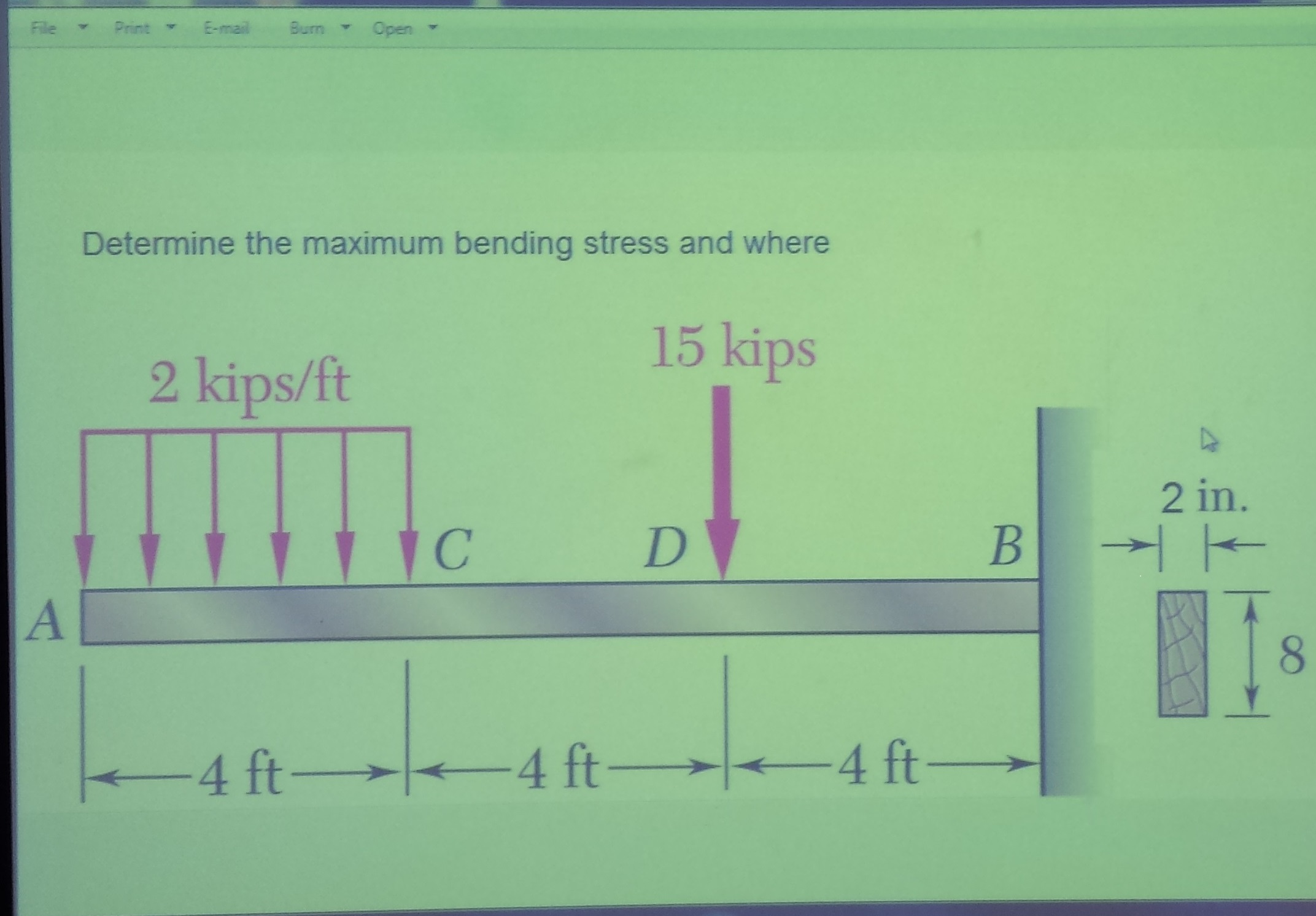 Solved Determine the maximum bending stress and where | Chegg.com