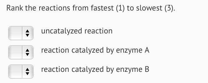 Solved Enzymes are biological catalysts. They can increase | Chegg.com