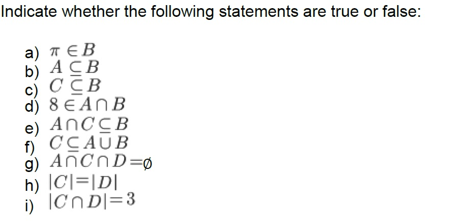 Indicate whether the following statements are true or | Chegg.com