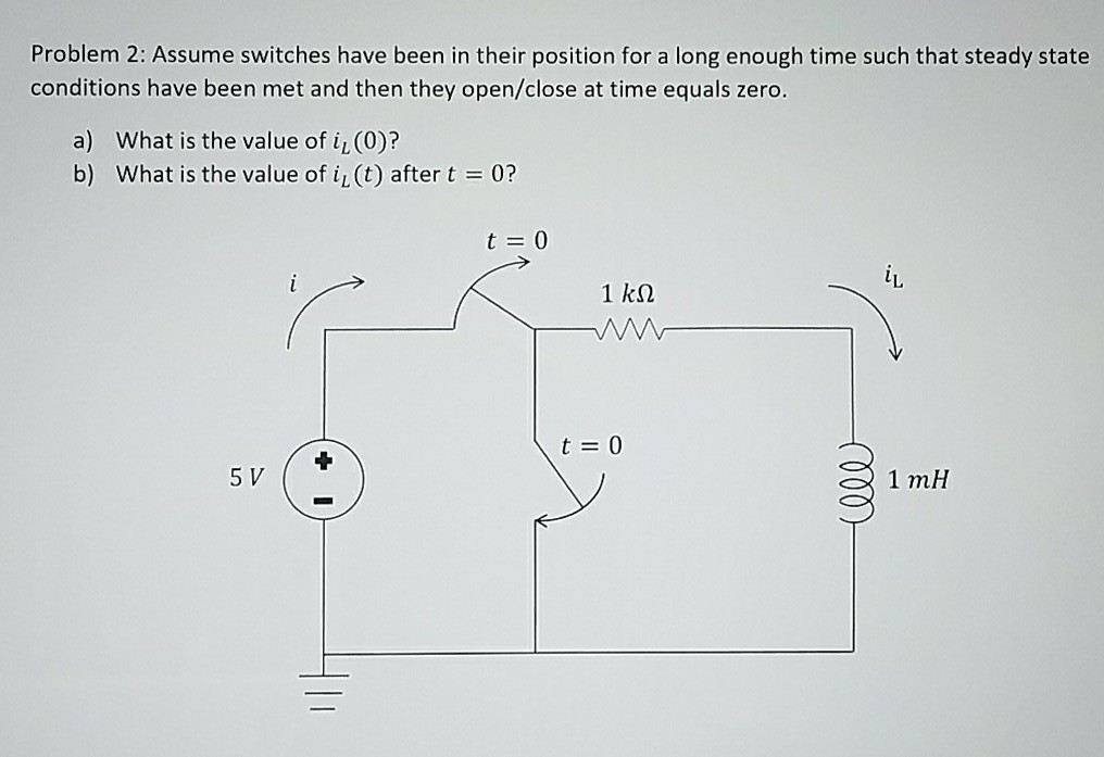 Solved Problem 2: Assume switches have been in their | Chegg.com
