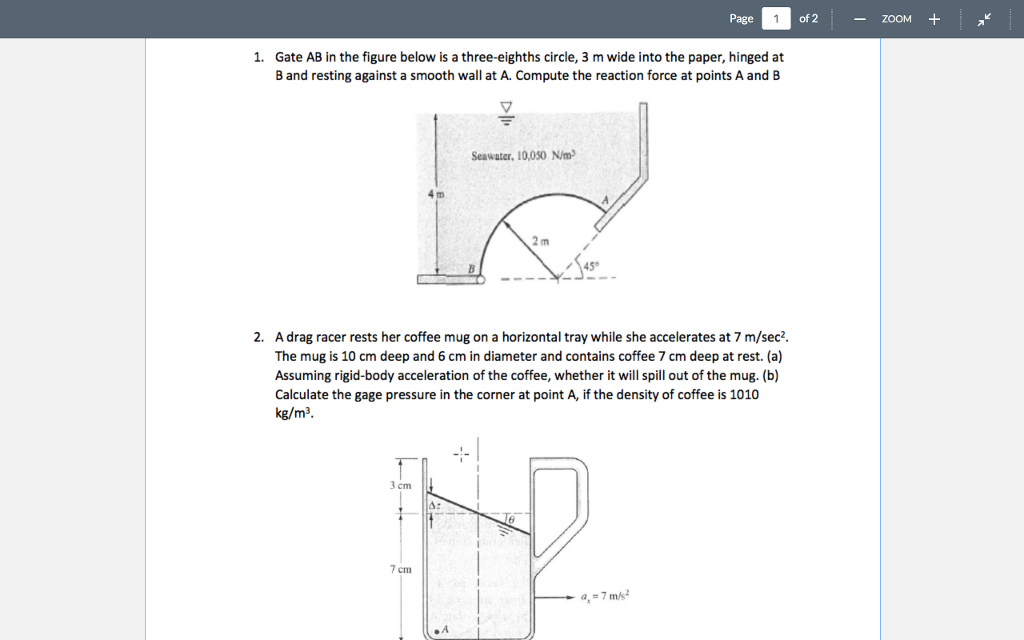 Solved Gate AB in the figure below is a threeeighths