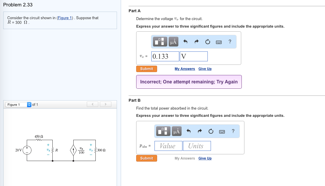 Solved Problem 2.33 Consider The Circuit Shown In (figure). | Chegg.com