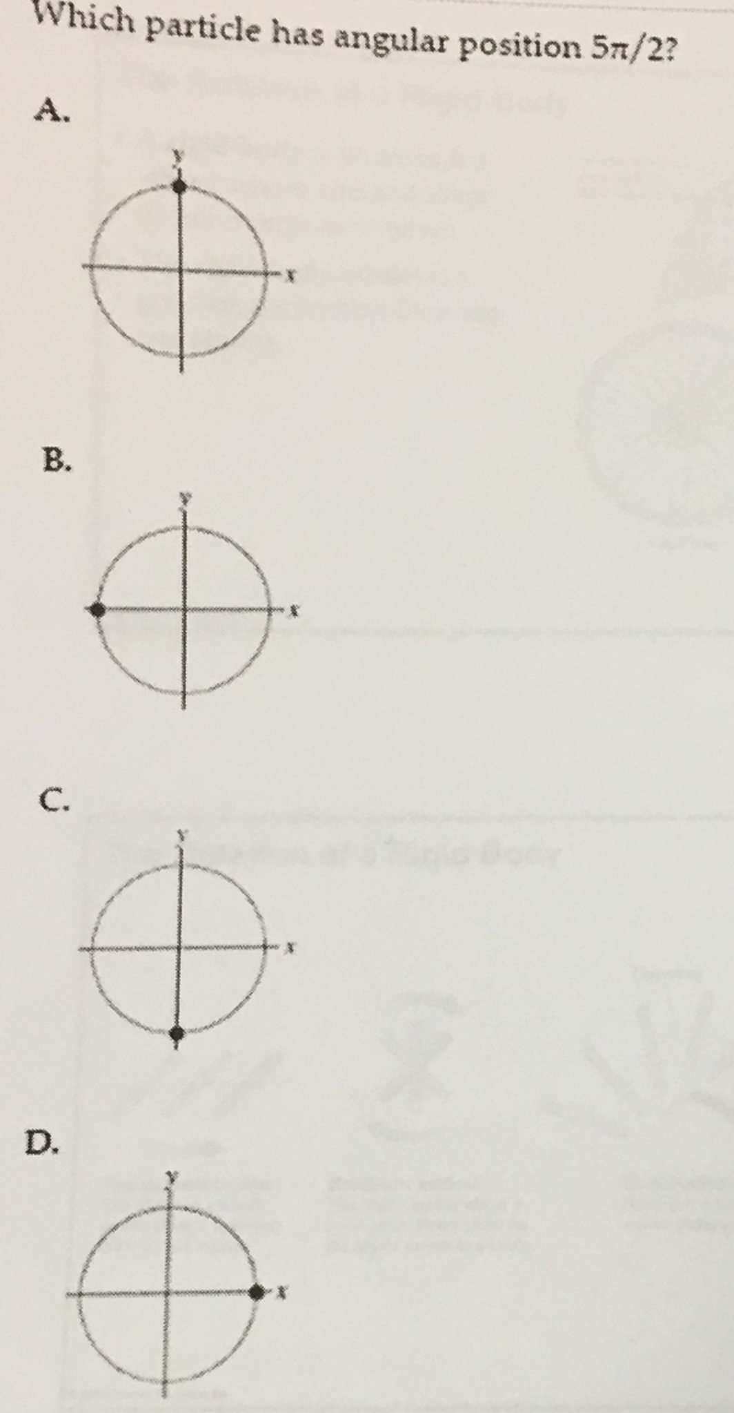 Solved Which particle has angular position 5 pi/2? | Chegg.com