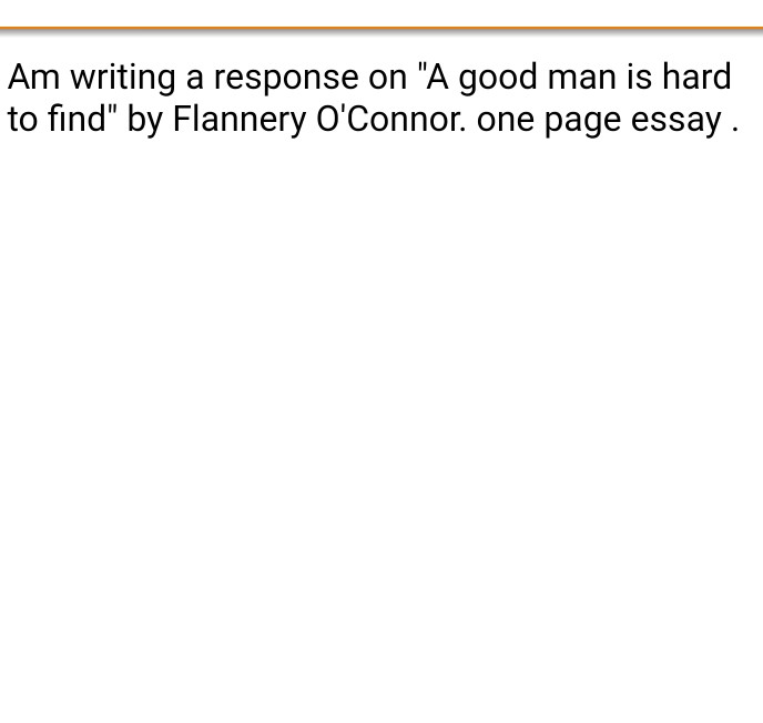 essay on a good man is hard to find