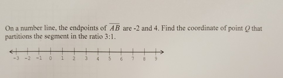 Solved On a number line, the endpoints of AB^bar are -2 and | Chegg.com