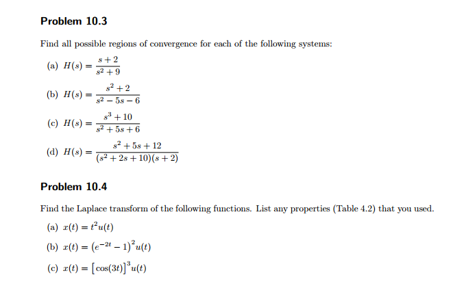 Solved Find all possible regions of convergence for each of | Chegg.com