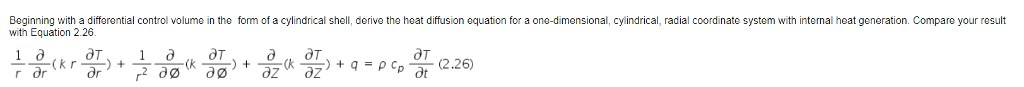 Solved Beginning with a differential control volume in the | Chegg.com