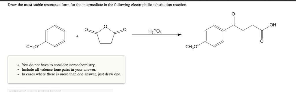 Solved Draw the most stable resonance form for the | Chegg.com