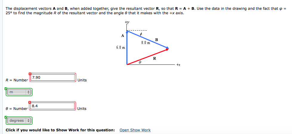 Solved The Displacement Vectors A And B, When Added | Chegg.com