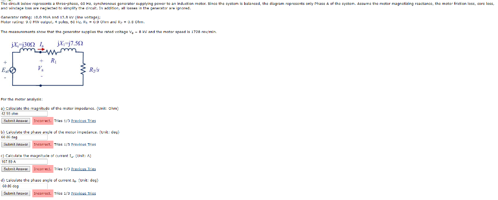 Solved The circuit bclow re escnts ? thrce phase, 00 Hz | Chegg.com