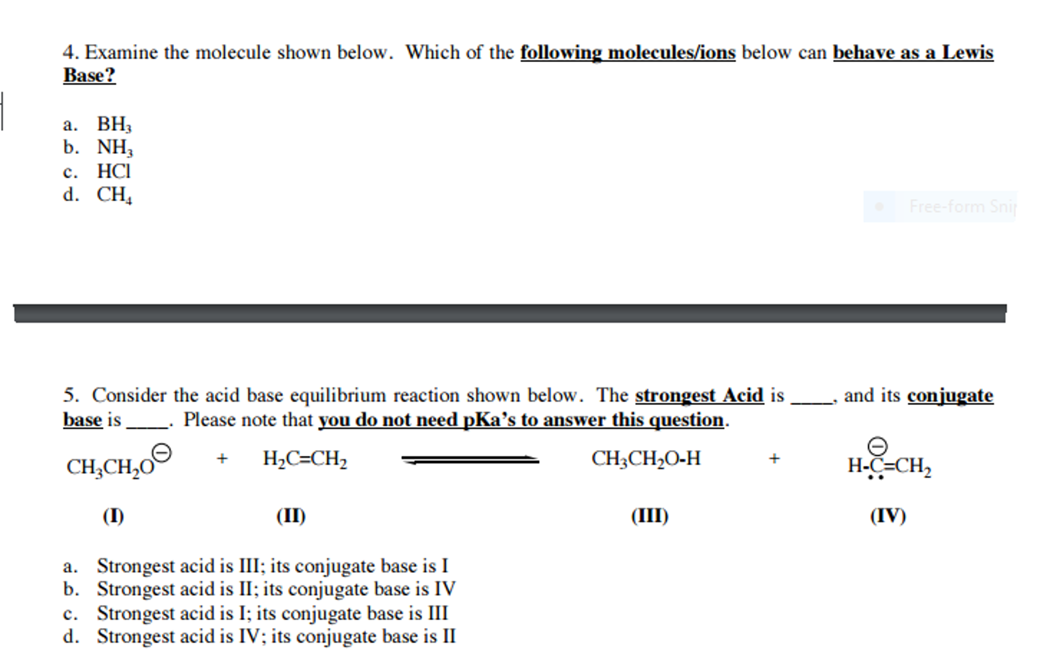 Solved Examine The Molecule Shown Below, Which Of The | Chegg.com