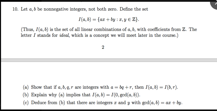 Solved 10. Let A, B Be Nonnegative Integers, Not Both Zero. | Chegg.com