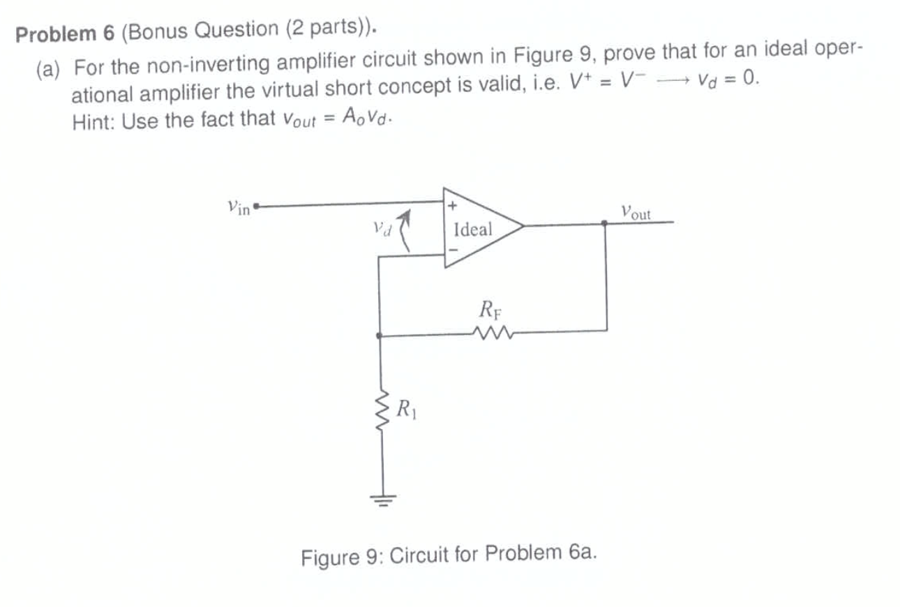 Solved For The Non-inverting Amplifier Circuit Shown In | Chegg.com