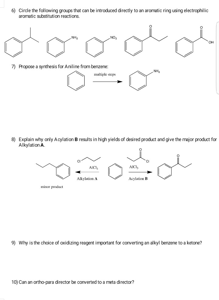 Solved Model 1: Directing effects of multiple aromatic | Chegg.com