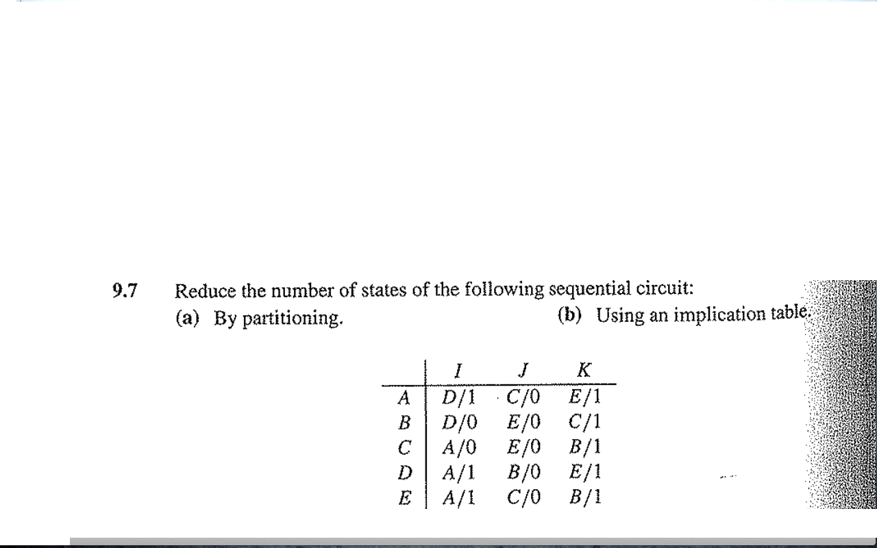 state reduction--eyeball method state | Chegg.com