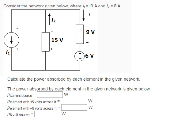 Solved Consider the network given below, where I_1 = 19 A | Chegg.com