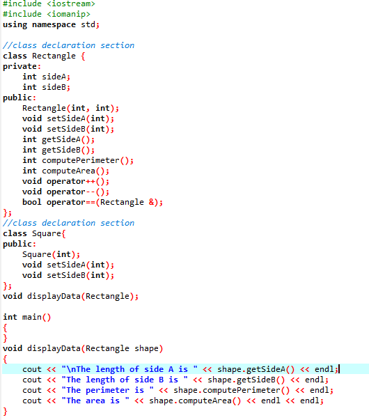 Solved c++ need little help with this: You will be coding | Chegg.com
