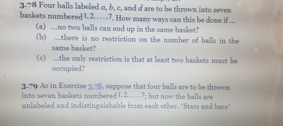 Solved 3-78 Four Balls Labeled A, B, C, And D Are To Be | Chegg.com