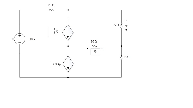 Solved In the following circuit find the voltage of Vx and | Chegg.com