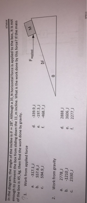 Solved In the diagram, the angle of the incline is theta = | Chegg.com