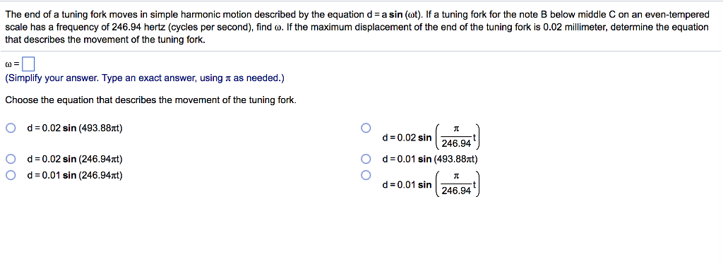 tuning fork frequency formula