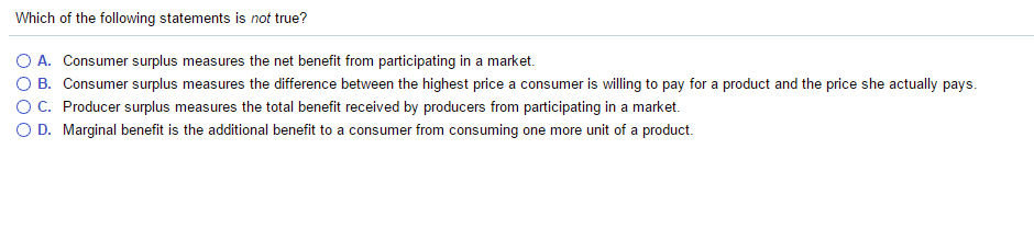 Solved Which of the following statements is not true? A. | Chegg.com