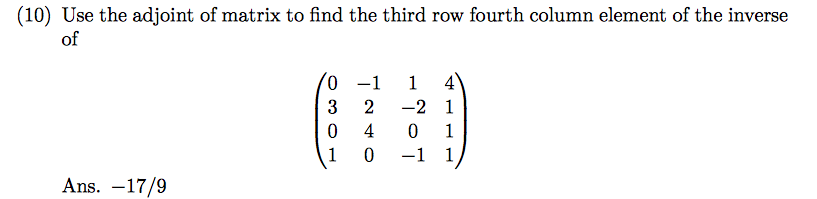 adjoint of a matrix