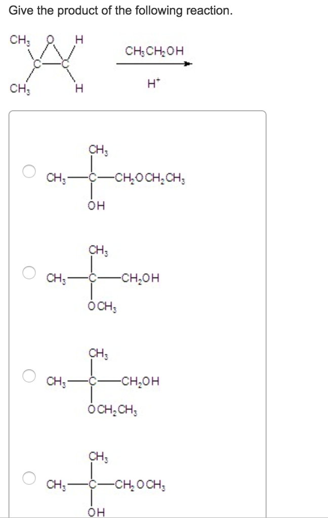 Solved Give the product of the following reaction. | Chegg.com