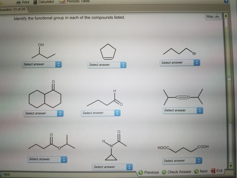 Solved Identify The Functional Group In Each Of The 1112