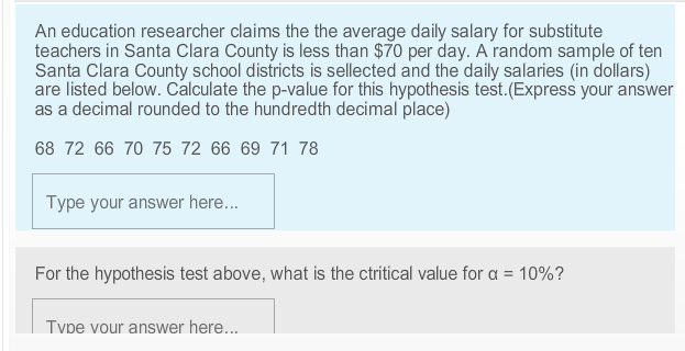 Solved An Education Researcher Claims The The Average Daily Chegg
