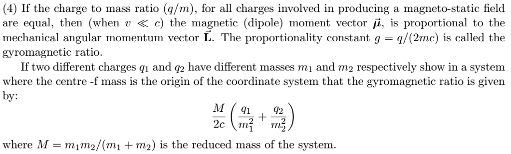 Solved B (4) If The Charge To Mass Ratio (/m), For All | Chegg.com