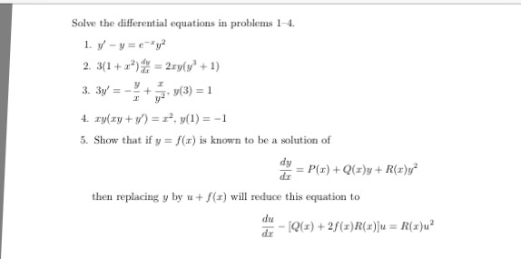 Solved Solve the differential equations in problems 1 -14. | Chegg.com