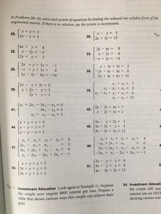 Solved Solve each system of equations by finding the reduced | Chegg.com