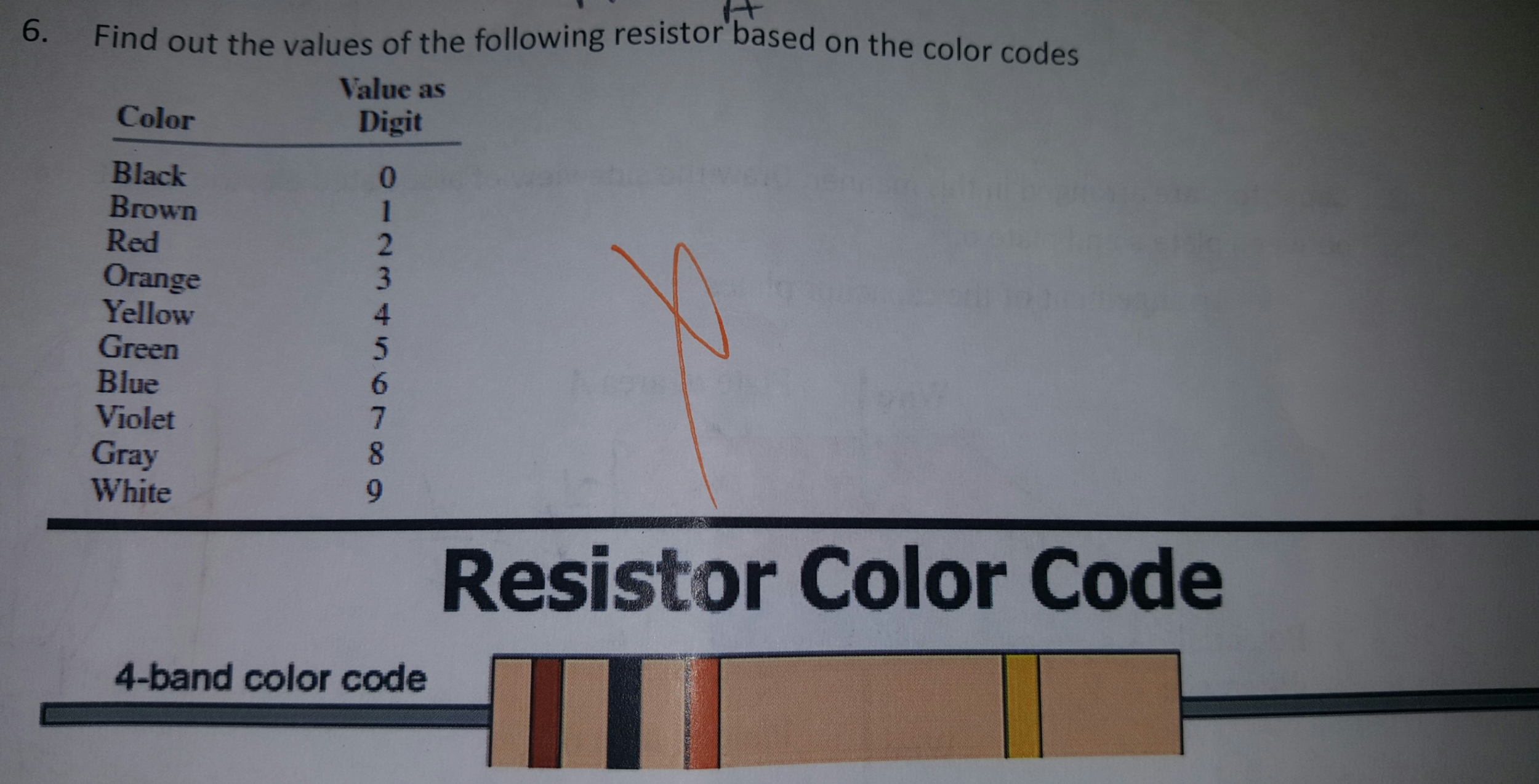 Solved Find out the values of the following resistor based | Chegg.com