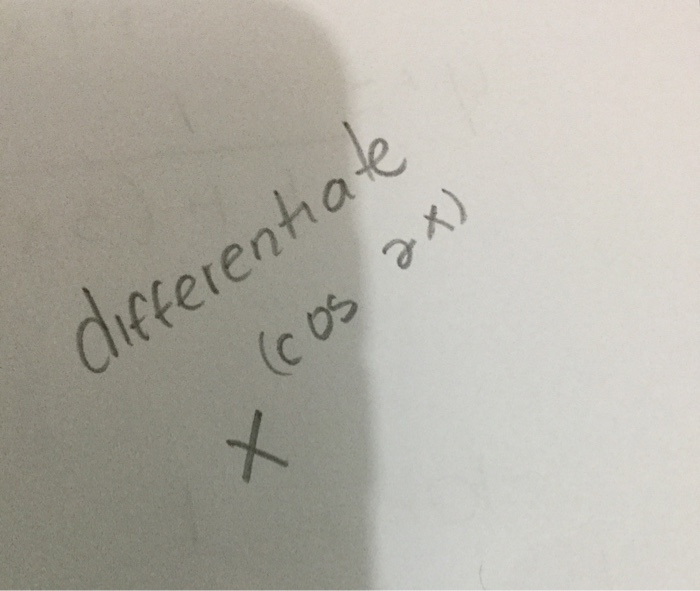 Solved Differentiate x (cos 2x) | Chegg.com