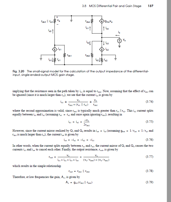 Solved Derive small signal model for Mos differential pair